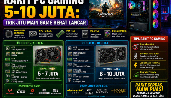 Rakit PC Gaming 5-10 Juta: Trik Jitu Main Game Berat Lancar