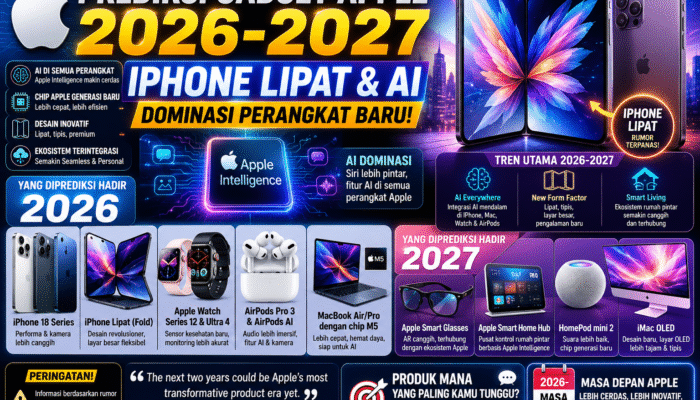 Prediksi Gadget Apple 2026-2027: iPhone Lipat dan AI Dominasi Perangkat Baru