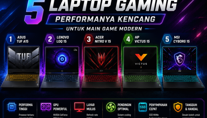 5 Laptop Gaming yang Performanya Kencang untuk Main Game Modern