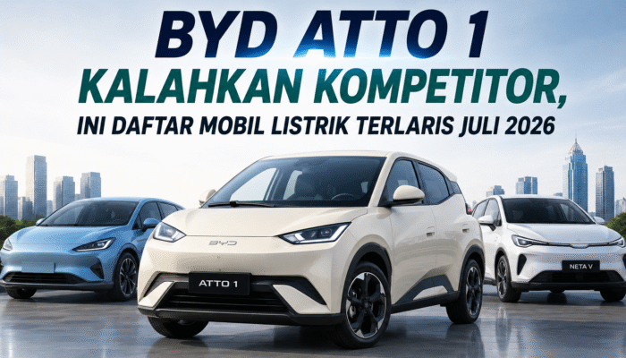 BYD Atto 1 Kalahkan Kompetitor, Ini Daftar Mobil Listrik Terlaris Juli 2026