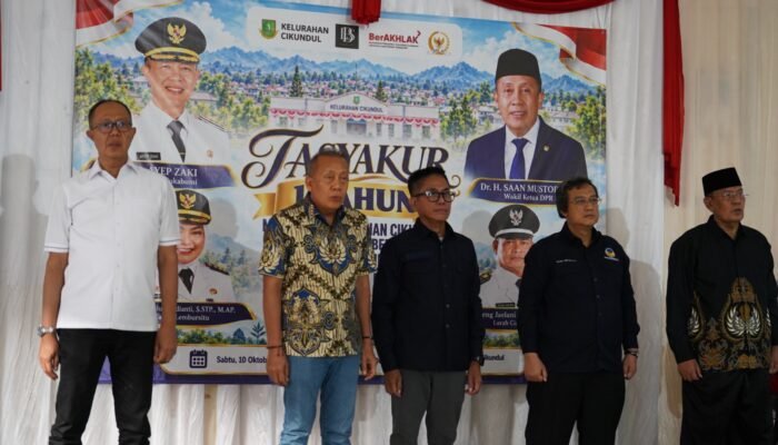Saan Mustopa dan Wali Kota Sukabumi Hadiri Syukuran di Kelurahan Cikundul